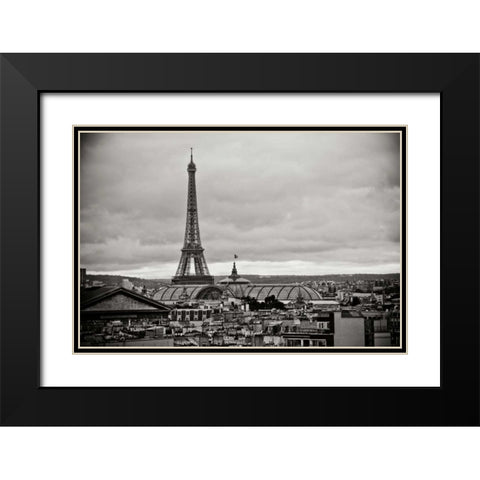 Paris BW II Black Modern Wood Framed Art Print with Double Matting by Berzel, Erin