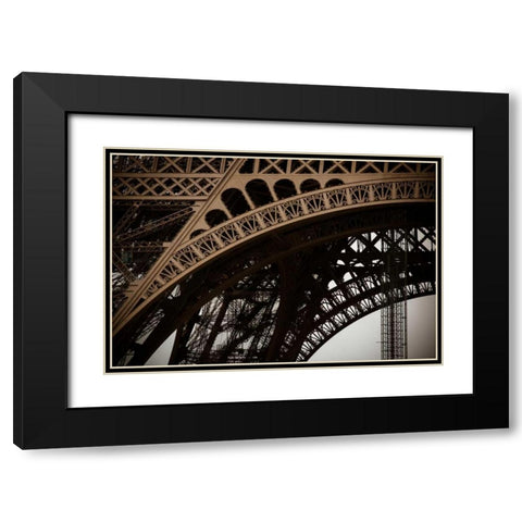 Eiffel Tower Arc I Black Modern Wood Framed Art Print with Double Matting by Berzel, Erin
