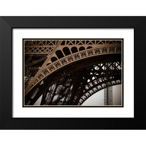 Eiffel Tower Arc I Black Modern Wood Framed Art Print with Double Matting by Berzel, Erin