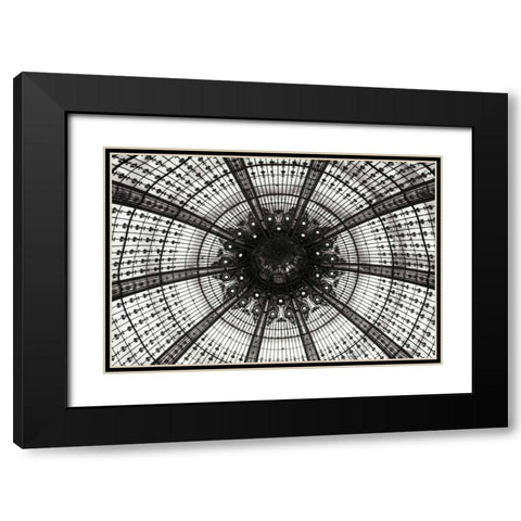Galeries Lafayette III BW Black Modern Wood Framed Art Print with Double Matting by Berzel, Erin