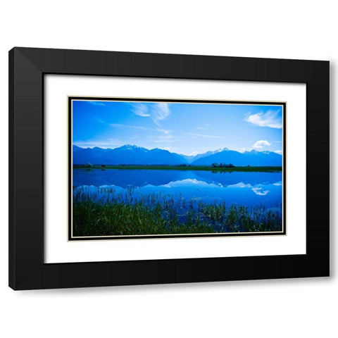 Mission Mountains I Black Modern Wood Framed Art Print with Double Matting by Berzel, Erin