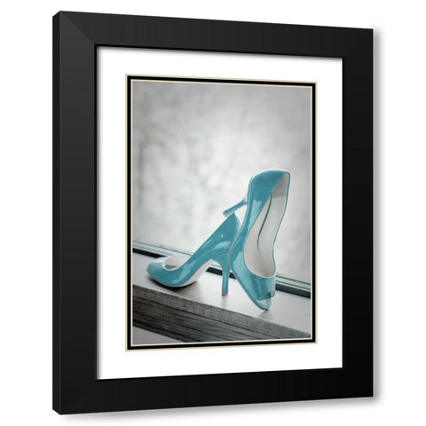 Blue Heels Black Modern Wood Framed Art Print with Double Matting by Berzel, Erin