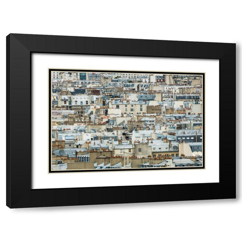Paris Rooftops I Black Modern Wood Framed Art Print with Double Matting by Berzel, Erin