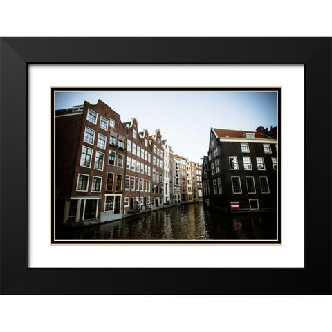 OZ Voorburgwal I Black Modern Wood Framed Art Print with Double Matting by Berzel, Erin