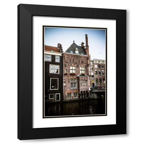 OZ Voorburgwal II Black Modern Wood Framed Art Print with Double Matting by Berzel, Erin
