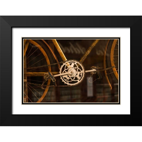 Vintage Bicycle Black Modern Wood Framed Art Print with Double Matting by Berzel, Erin