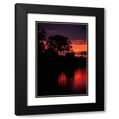 Angkor Sunset II Black Modern Wood Framed Art Print with Double Matting by Berzel, Erin