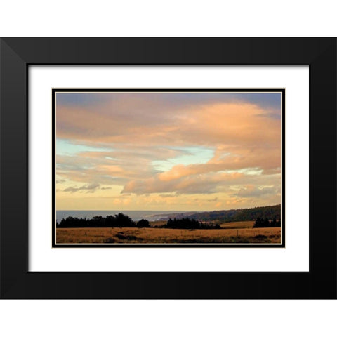 Evening Sky II Black Modern Wood Framed Art Print with Double Matting by Crane, Rita