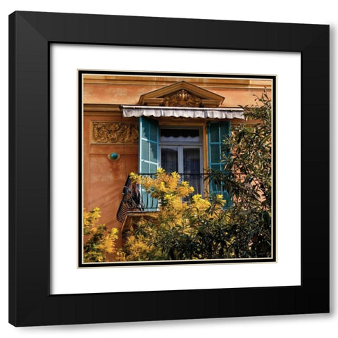 Momosa at the Window Black Modern Wood Framed Art Print with Double Matting by Crane, Rita