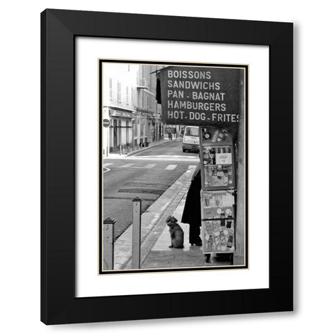 Little Dog I Black Modern Wood Framed Art Print with Double Matting by Crane, Rita