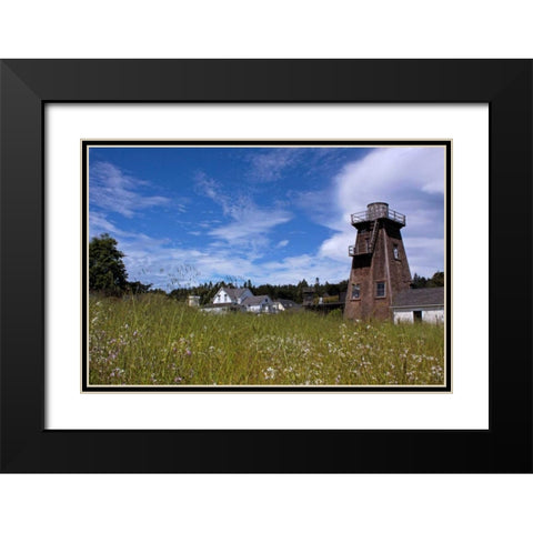 Village Meadow II Black Modern Wood Framed Art Print with Double Matting by Crane, Rita