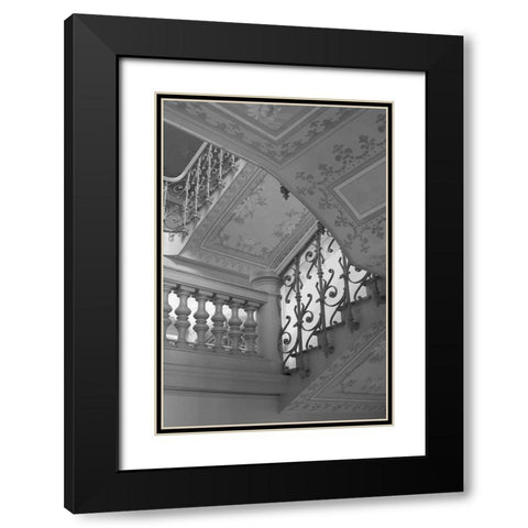 Belle Epoque II BW Black Modern Wood Framed Art Print with Double Matting by Crane, Rita