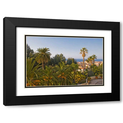 French Riviera II Black Modern Wood Framed Art Print with Double Matting by Crane, Rita
