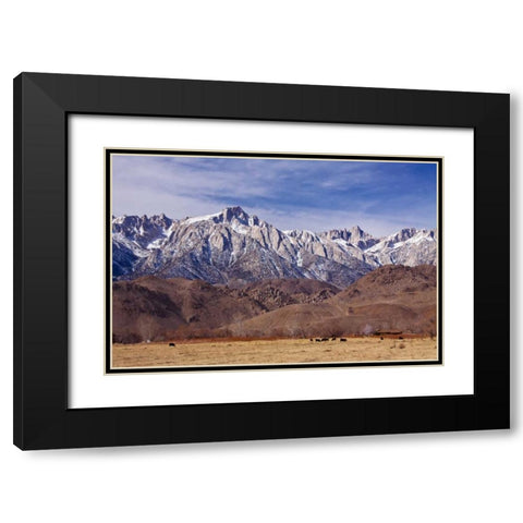 Mt. Whitney Range I Black Modern Wood Framed Art Print with Double Matting by Crane, Rita