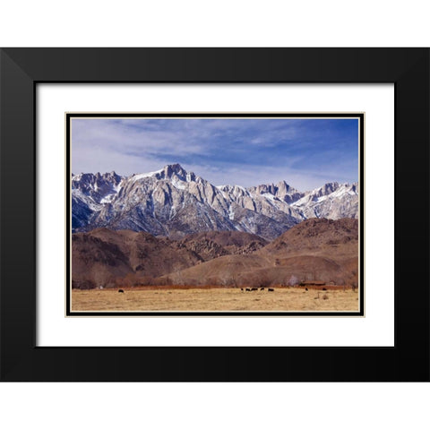 Mt. Whitney Range I Black Modern Wood Framed Art Print with Double Matting by Crane, Rita