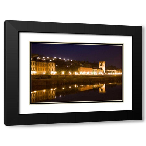 Florence Reflections II Black Modern Wood Framed Art Print with Double Matting by Crane, Rita
