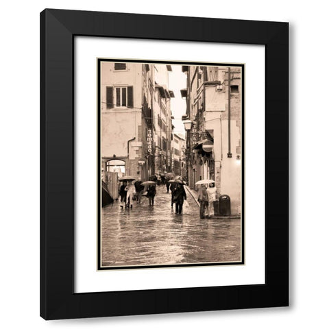 Streets of Florence IV Black Modern Wood Framed Art Print with Double Matting by Crane, Rita