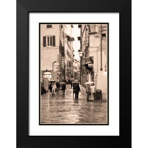 Streets of Florence IV Black Modern Wood Framed Art Print with Double Matting by Crane, Rita
