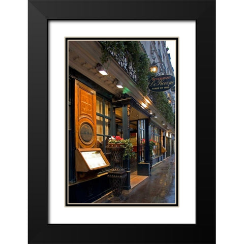 Paris Cafe IV Black Modern Wood Framed Art Print with Double Matting by Crane, Rita