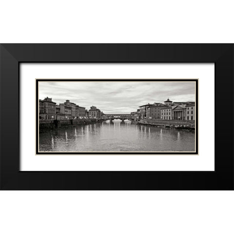 Ponte Vecchio IV Black Modern Wood Framed Art Print with Double Matting by Crane, Rita