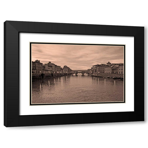Ponte Vecchio VI Black Modern Wood Framed Art Print with Double Matting by Crane, Rita