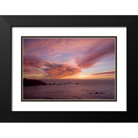 Sunset Sky II Black Modern Wood Framed Art Print with Double Matting by Crane, Rita