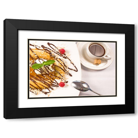 Dessert II Black Modern Wood Framed Art Print with Double Matting by Crane, Rita