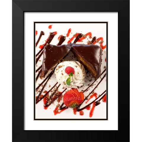 Dessert V Black Modern Wood Framed Art Print with Double Matting by Crane, Rita