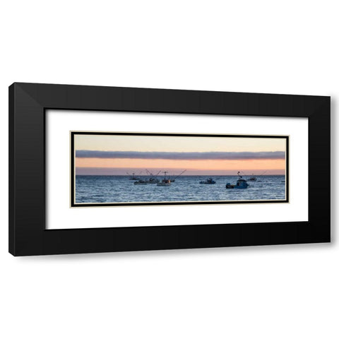 Fishing Boats III Black Modern Wood Framed Art Print with Double Matting by Crane, Rita