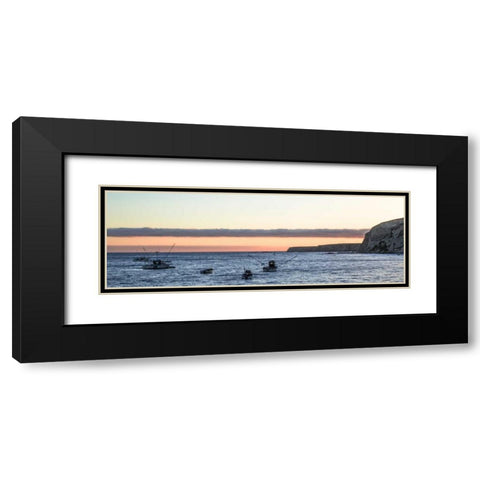 Fishing Boats IV Black Modern Wood Framed Art Print with Double Matting by Crane, Rita
