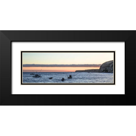 Fishing Boats IV Black Modern Wood Framed Art Print with Double Matting by Crane, Rita