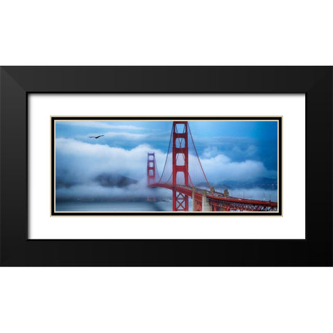 Golden Gate Bridge II Black Modern Wood Framed Art Print with Double Matting by Crane, Rita