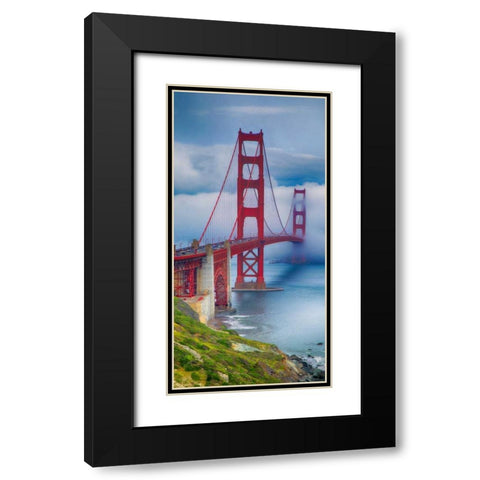 Golden Gate Bridge III Black Modern Wood Framed Art Print with Double Matting by Crane, Rita