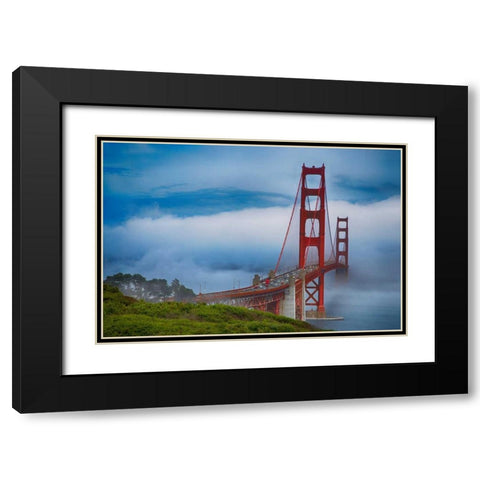 Golden Gate Bridge V Black Modern Wood Framed Art Print with Double Matting by Crane, Rita