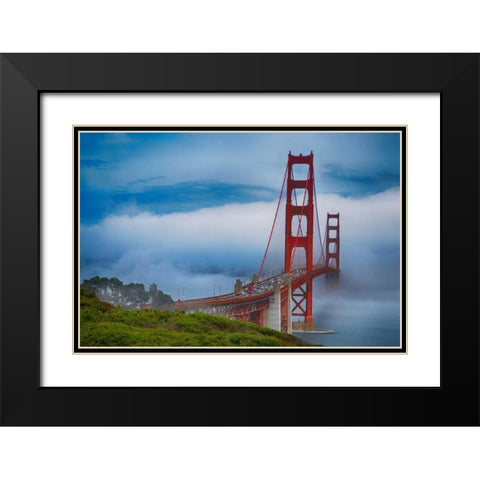 Golden Gate Bridge V Black Modern Wood Framed Art Print with Double Matting by Crane, Rita