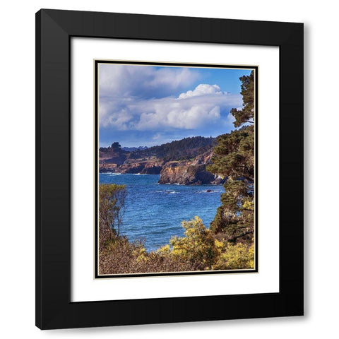 Along the Bluffs I Black Modern Wood Framed Art Print with Double Matting by Crane, Rita
