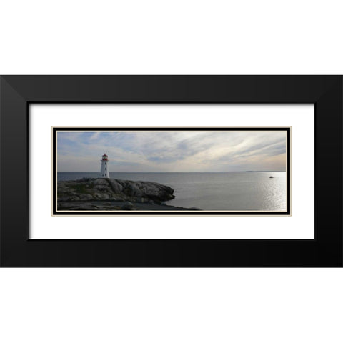 Lighthouse I Black Modern Wood Framed Art Print with Double Matting by Christensen, Jim
