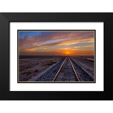 Solar Express I Black Modern Wood Framed Art Print with Double Matting by Geistweite, Mark