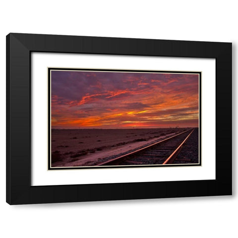 Solar Express II Black Modern Wood Framed Art Print with Double Matting by Geistweite, Mark