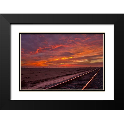 Solar Express II Black Modern Wood Framed Art Print with Double Matting by Geistweite, Mark