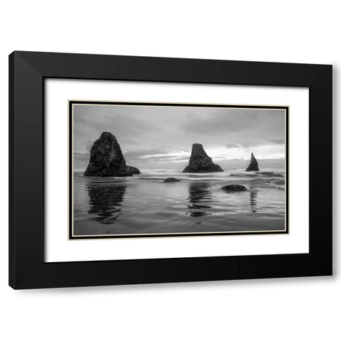 Bandon Black Modern Wood Framed Art Print with Double Matting by Hellmann, Stan