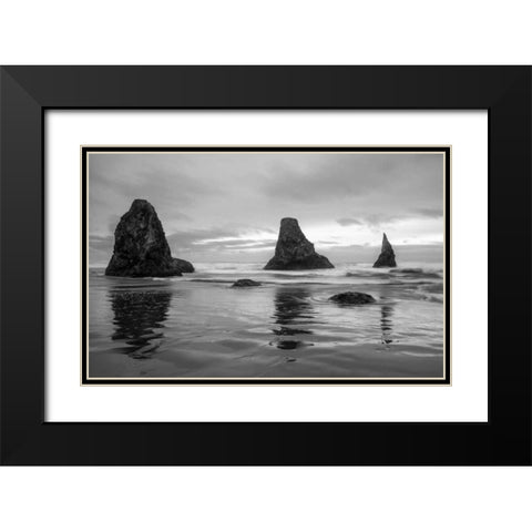 Bandon Black Modern Wood Framed Art Print with Double Matting by Hellmann, Stan