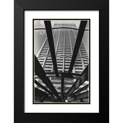 Carlton Center Black Modern Wood Framed Art Print with Double Matting by Hellmann, Stan