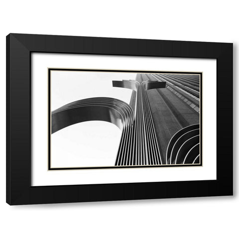 Steel Sculpture Black Modern Wood Framed Art Print with Double Matting by Hellmann, Stan