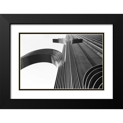 Steel Sculpture Black Modern Wood Framed Art Print with Double Matting by Hellmann, Stan