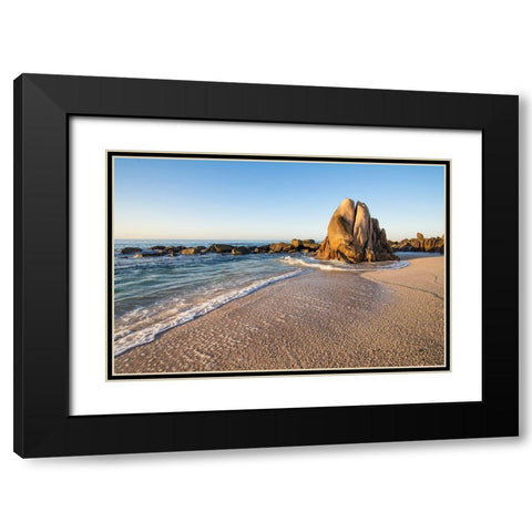 Whale Rock, Baja Black Modern Wood Framed Art Print with Double Matting by Hellmann, Stan