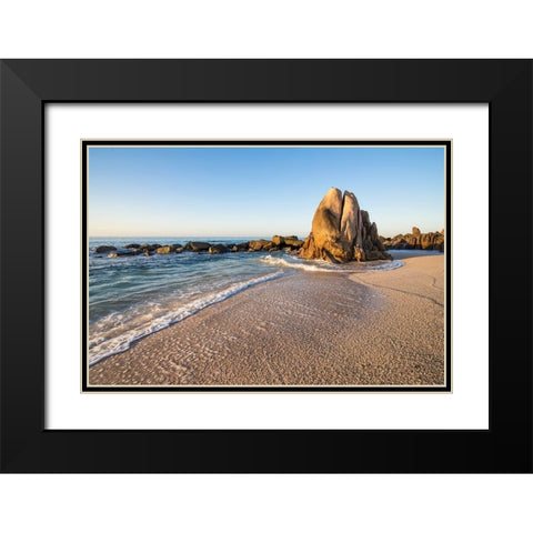 Whale Rock, Baja Black Modern Wood Framed Art Print with Double Matting by Hellmann, Stan