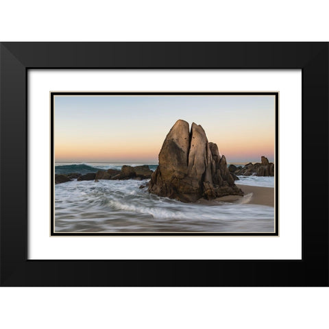 Crab Rock, Baja Black Modern Wood Framed Art Print with Double Matting by Hellmann, Stan