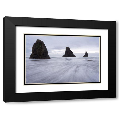 Bandon Black Modern Wood Framed Art Print with Double Matting by Hellmann, Stan