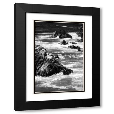 Garrapata Highlands 6 BW Black Modern Wood Framed Art Print with Double Matting by Hausenflock, Alan